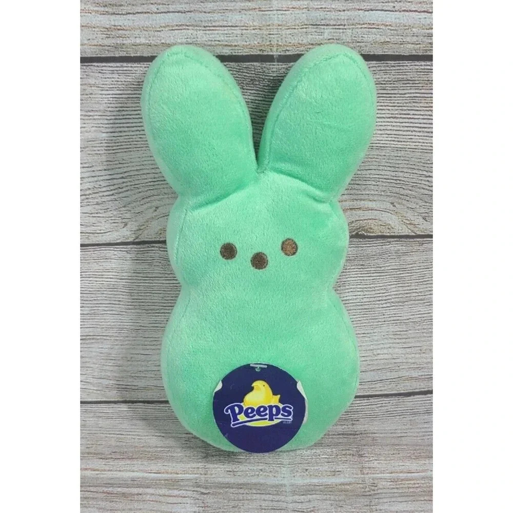 Just Born Plush Peeps Stuffed Animal Toy Beanie Mint Green Easter 9" 2013 New